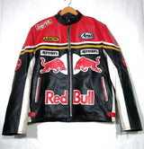 Vintage Red Bull Racing Leather Motorcycle Jacket
