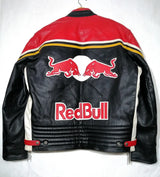 Vintage Red Bull Racing Leather Motorcycle Jacket