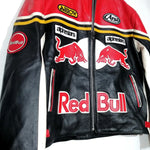 Vintage Red Bull Racing Leather Motorcycle Jacket