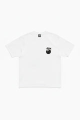White Stüssy 8 Ball Tee