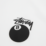 White Stüssy 8 Ball Tee