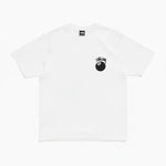 White Stüssy 8 Ball Tee