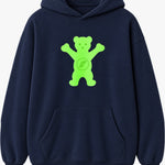 We11done Neon Teddy Bear Hoodie