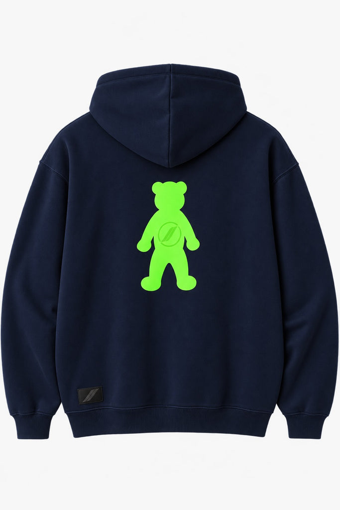 We11done Neon Teddy Bear Hoodie
