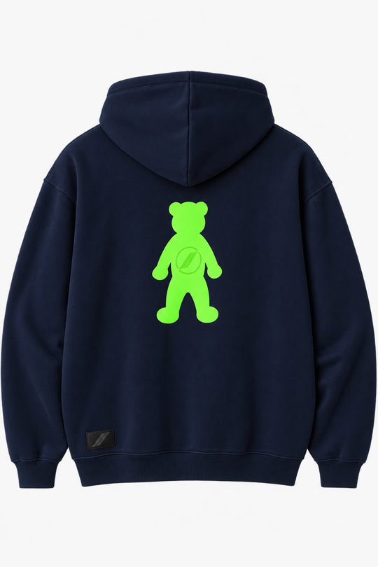 We11done Neon Teddy Bear Hoodie