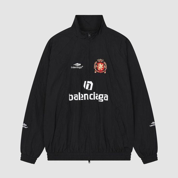 Balenciaga Paris Soccer Tracksuit Jacket in Black