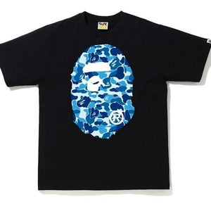 BAPE ABC Camo Big Ape Head Tee Black/Blue