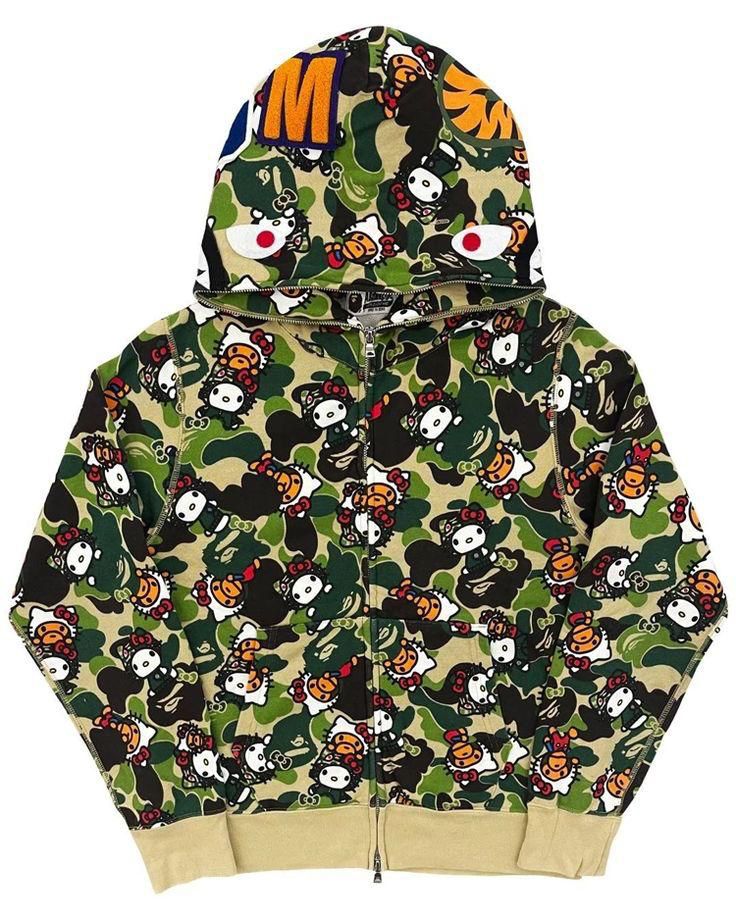 BAPE x Hello Kitty Milo Split Face 1st Camo Full Zip Hoodie