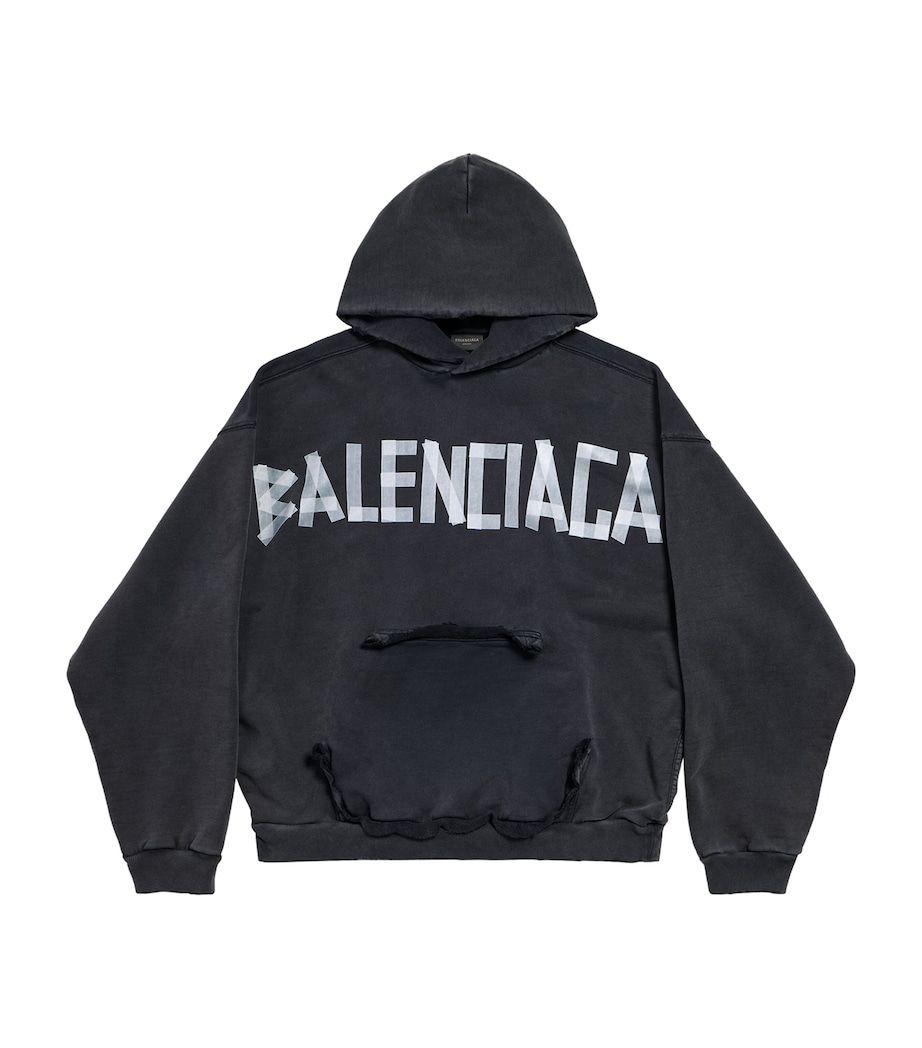 Balenciaga Tape Type Ripped Pocket Hoodie