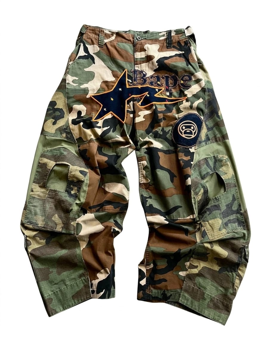 Bathing Ape (BAPE) camouflage cargo pants