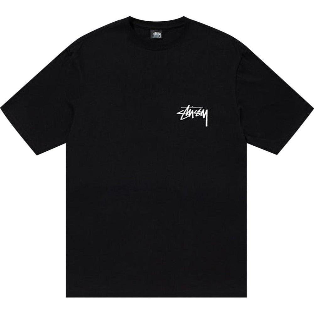 Short-sleeve crewneck black stussy tee